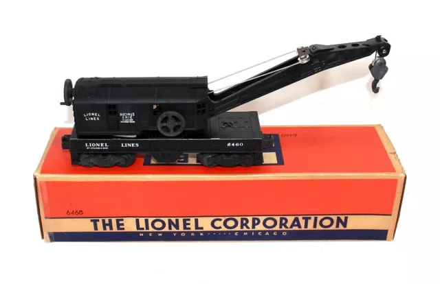 Postwar Lionel 6460 Bucyrus Erie Crane Car From 1952-54~Mint Unrun~w/Nice OB