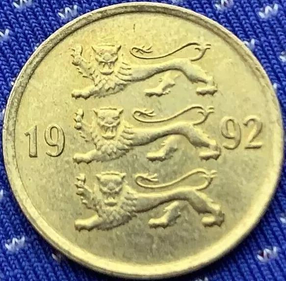 1992 Estonia 10 Senti Coin High grade      #BX254