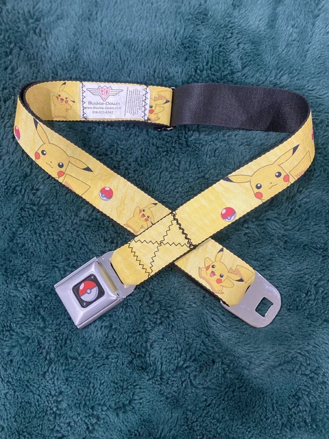 Buckle-Down Belt Pokémon Pikachu Adjustable 47” Max Buckle Up