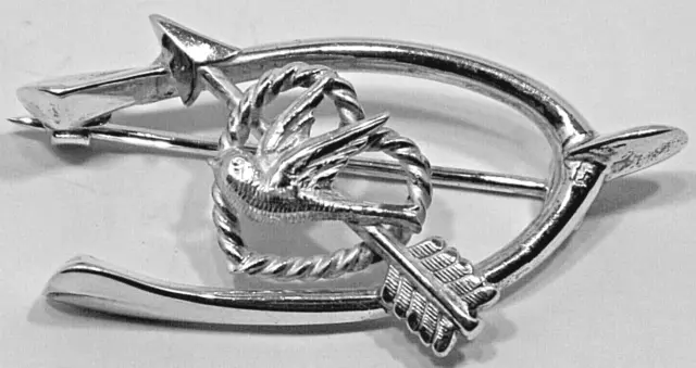 Hallmark Birmingham 1914. Stunning large antique WW1 sterling swallow brooch 925