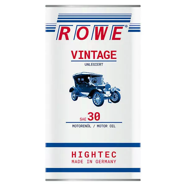 5L ROWE SAE 30 Vintage Motoröl Hightec Unlegiert Öl für Oldtimer EInbreichs-Öl