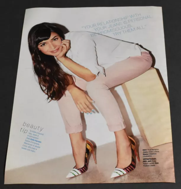 2015 Print Ad Sexy Heels Long Legs Fashion Lady Brunette Jeans Beauty Art style