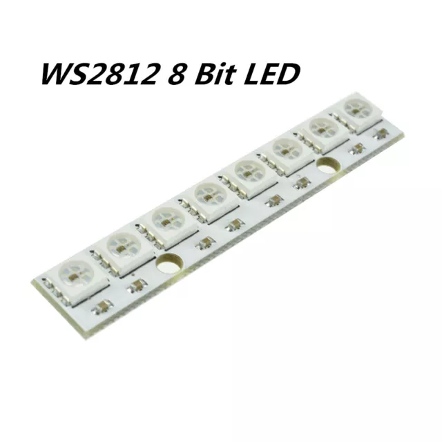 1/2/5PCS WS2812 WS 2811 5050 RGB LED Lamp Panel Module 5V 8-Bit Rainbow LED