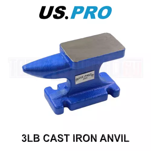 US PRO 3LB Cast Iron Anvil Blacksmith Round Horn Metal Forging 2669