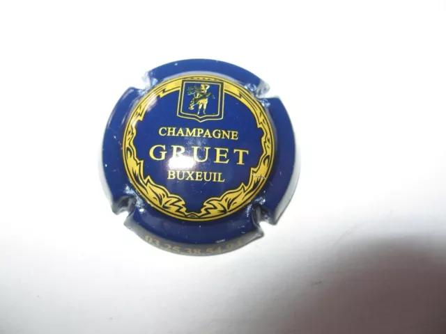 1 capsule de champagne Gruet N°5 bleu métallisé et jaune