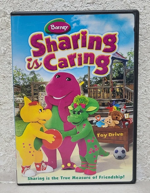BARNEY SHARING IS Caring DVD 2009 Baby Bop BJ Purple Dinosaur Toy Drive ...