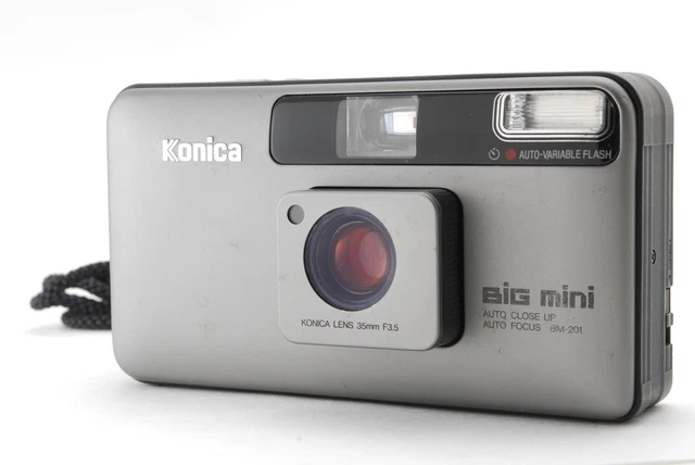 Read![ NEAR MINT ] Konica Big Mini BM-201 LCD works Point & Shoot Camera Japan