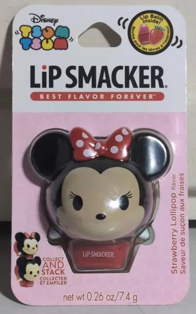 Neu Lip Smacker Disney Tsum Lippenbalsam, Minnie Maus, Erdbeere Lutscher