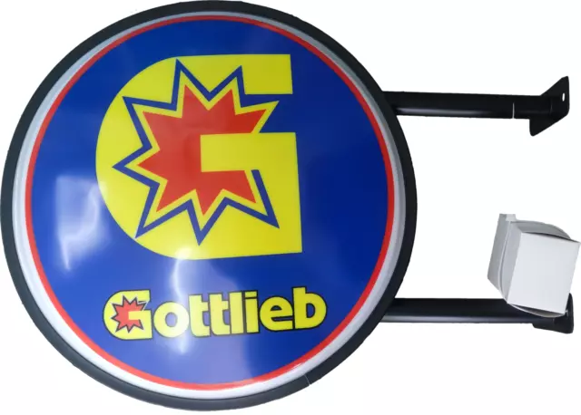 Gottlieb Bar Lighting Wall Sign Light LED Man Cave Fathers Christmas Games Gift