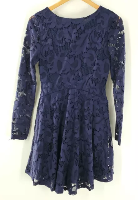 Everley Women's Blue Lace Mini Dress Size S 2