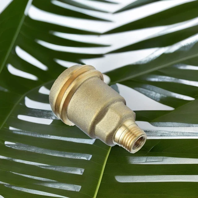 5042 QCC1 Propane Gas Fitting Adapter with 1/4 Inch Male Pipe Thread, Brass Fitt