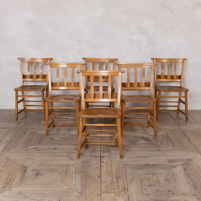 Light Edwardian Vintage Chapel Chairs Dining Chairs For Restaurants