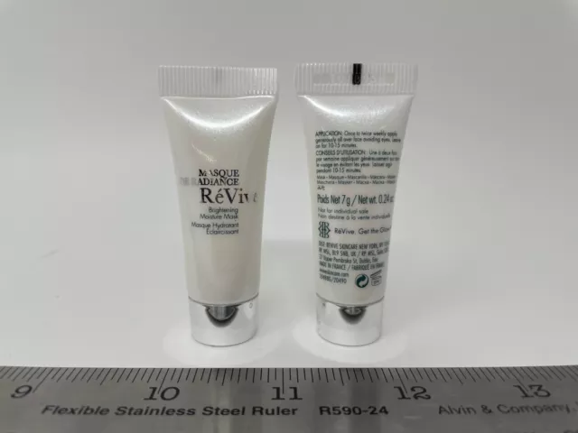 2 Pack Revive Masque de Radiance Brightening Moisture Mask 7g / .24oz New