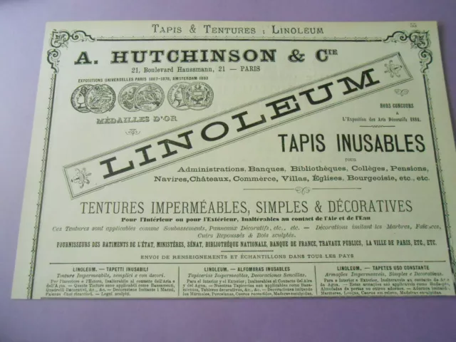 19th M Pub - Unusual Linoleum Carpets A. Hutchinson & Cie