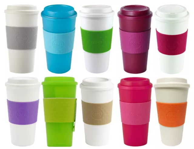Copco Acadia Double Wall Insulated Hot or Cold To Go Travel Mug w Sleeve 16 oz