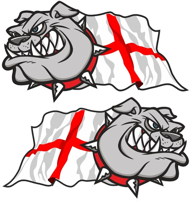 2Pcs Ovale Fade A Nero & Croce Di S.Giorgio Inglese Bandiera Vinile - Foto 13