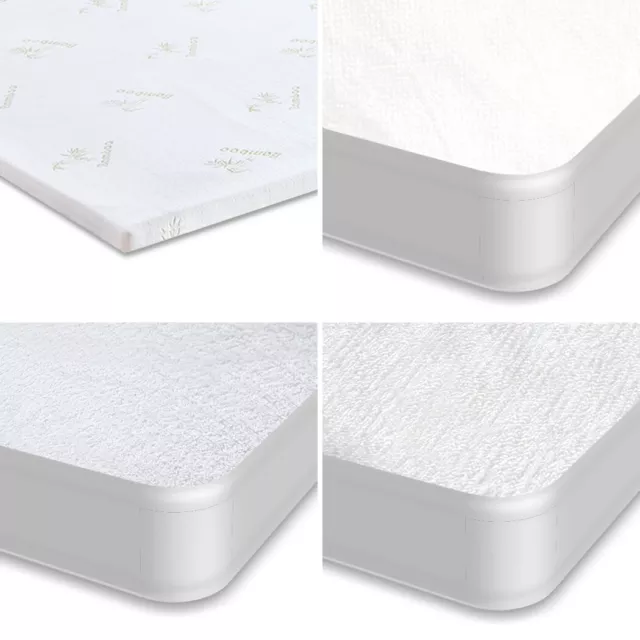 Dreamz Mattress Protector Bamboo Cotton Cover Waterproof /8cm Topper Queen King