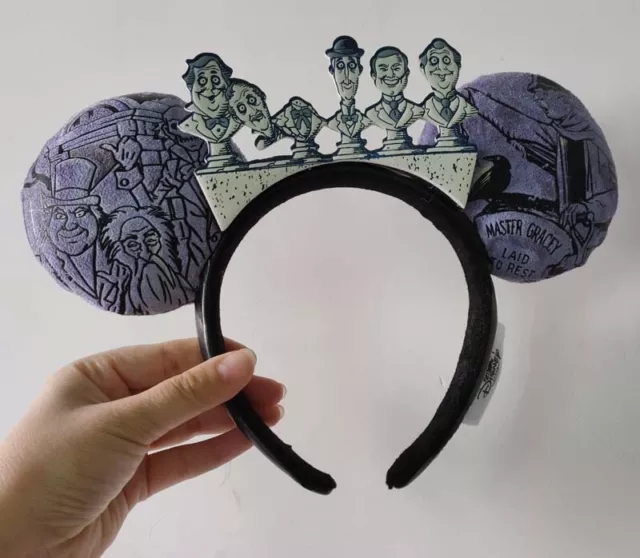 Disney Parks Glow In The Dark Haunted Mansion Headband Mickey Ears