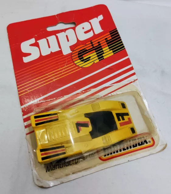 Matchbox Vintage Super Gt Gelb 1986 🙂️Neu Auf Offener Karte 🙂️