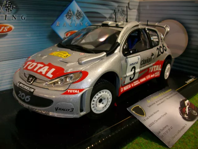 PEUGEOT 206 WRC 2002 SAFARI RALLY # 3 1/18 SOLIDO 20299109 voiture miniature col