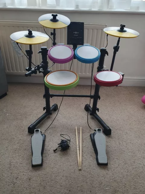 ION AUDIO REDLINE Drums Seven Piece Electronic Drum Kit with LED