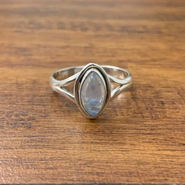 Moonstone Ring Gemstone 925 Sterling Silver Statement Handmade Jewelry VGB005