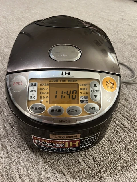 Zojirushi Rice Cooker ”KIWAMEDAKI” IH Type 5.5 Go Brown NP-VC10 Japan USED 100V Zojirushi Rice Cooker ”KIWAMEDAKI” IH Type 5.5 Go Brown NP-VC10 Japan USED 100V
