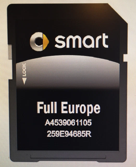 20232024 SMART 453 Cool & Media Navigation Sd Card Update Map Uk&Eu
