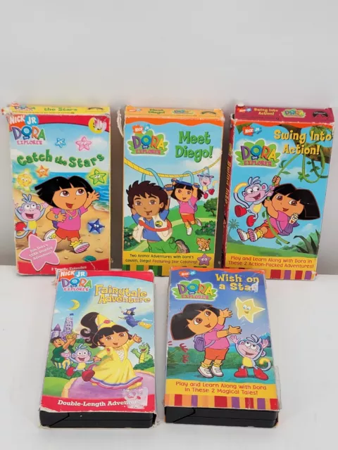 DORA THE EXPLORER VHS Tapes Lot of 5 Nick Jr Nickelodeon Map Adventures ...