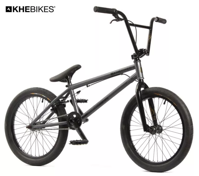 KHE BMX Bicicleta Strikedown Pro 20 Pulgadas Affix Rotor Stealth Gris Sólo 9,7kg