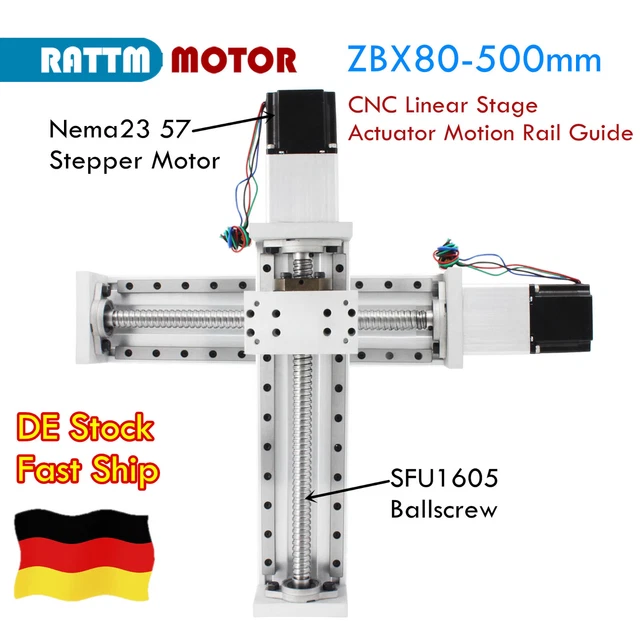 〖DE〗 CNC Linear Stage Actuator Motion Rail Guide 23'' 500mm Travel Length Z-Axis