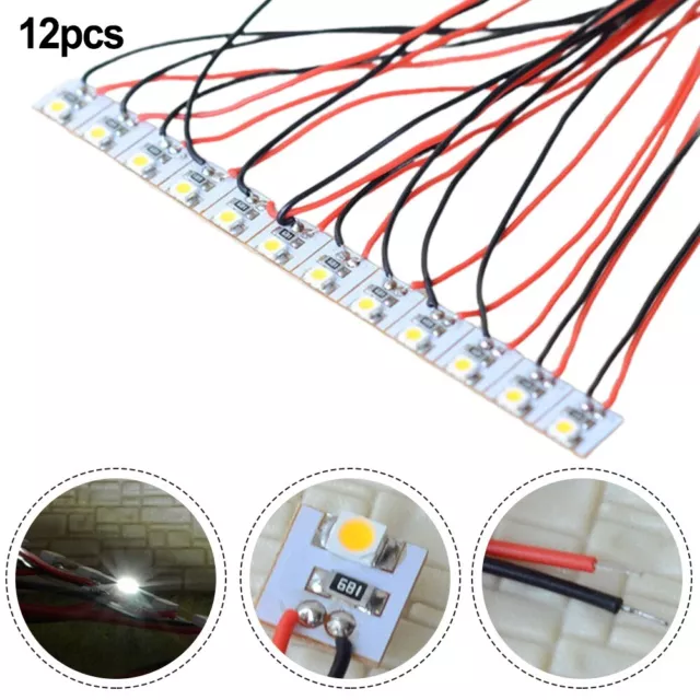 Lot de 12 lumières LED SMD 12 V précâblées pour bâtiment éclairage intéri