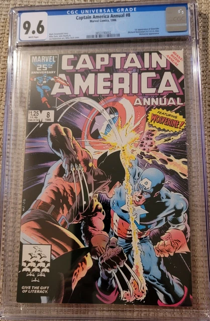 Captain America Annual #8 CGC 9.6 Classic Wolverine cover & Appearance NM+