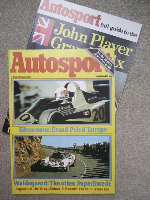 Programme Officiel F1 – Grand Prix De Grande-Bretagne 1977 (Silverstone, John Player)