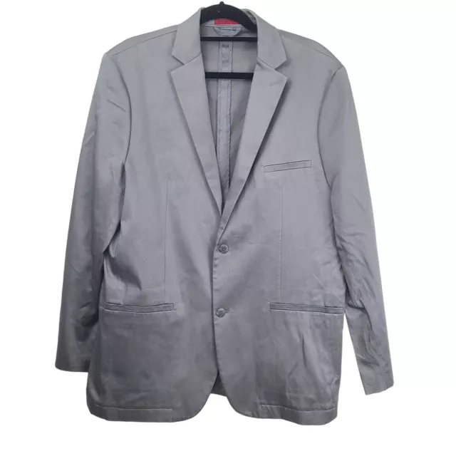 Alfani Slim Fit Suit Mens Gray Stretch Sz L 42-44 2 Button Coat Business Jacket