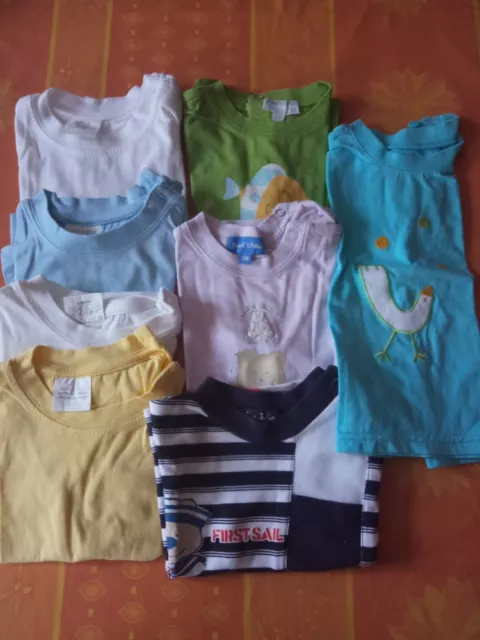 Lot de 8 T-SHIRT manches courtes (garçons) en taille 6 mois