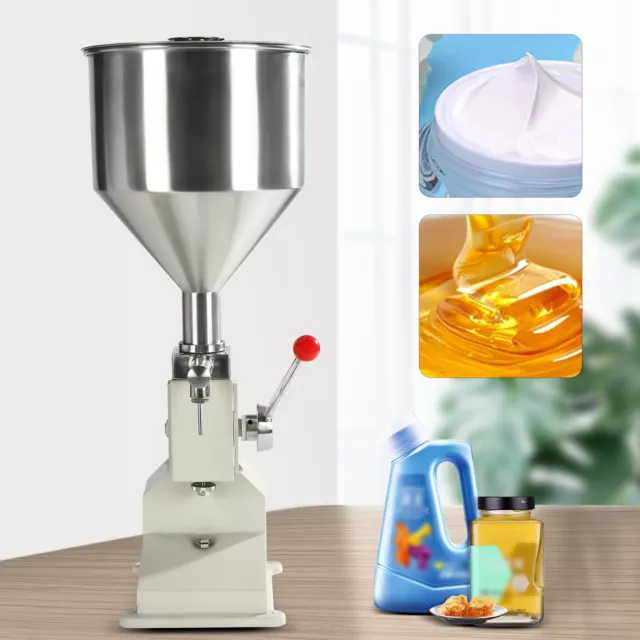 A03 Liquid Filling Machine 5-50ml Manual Cream Paste Water Filler Stainless 304