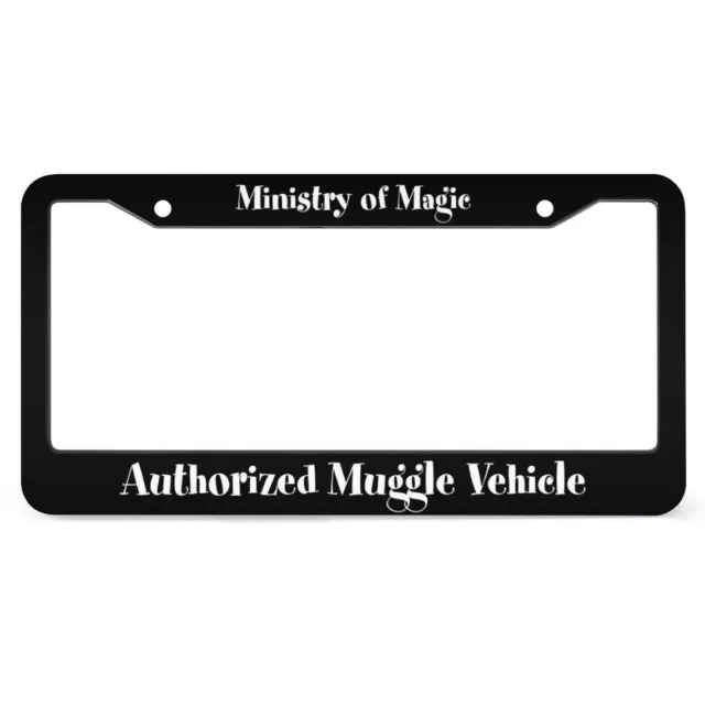 Ministry of Magic Harry Potter  black plastic License Plate Frame