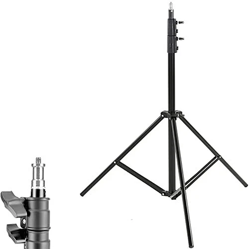 Trípode de aluminio para fotografía compacta de 7 pies con soporte de luz de 1/4 hilo usado con...