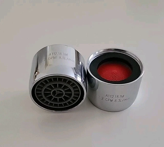 2X REPLACEMENT TAP spout Aerator Nozzle 22mm Female Thread (high