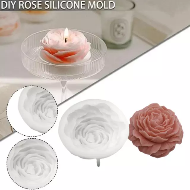Peony Flower Candle Mold Decoration DIY Aromatherapy Candle Making Tools"