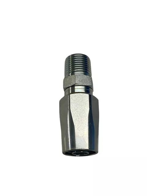 1/2" Hose X 1/2" Male NPT Reusable Field Hydraulic Hose Fitting