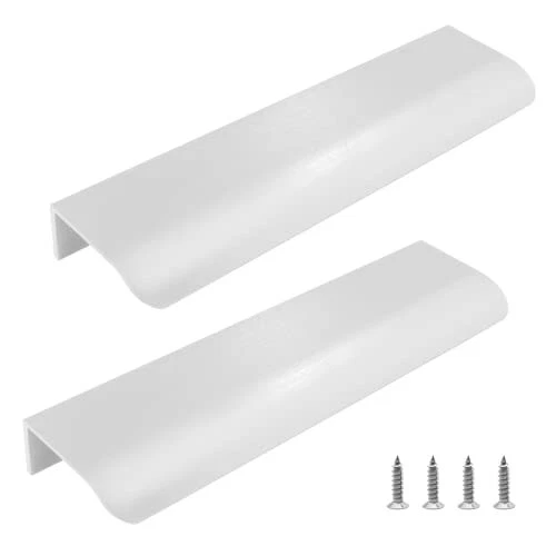 Brushed Nickel Back Mount Finger Edge Pull 150mm / 5.9" Aluminum Hidden Handl...