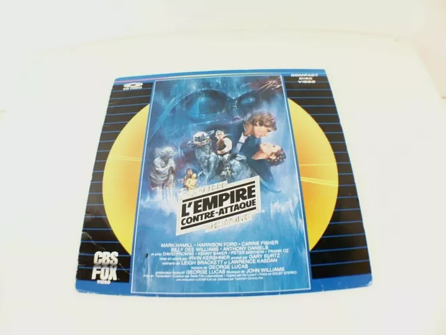 Laser disc La guerre des étoiles Star Wars L'empire contre attaque Fox video