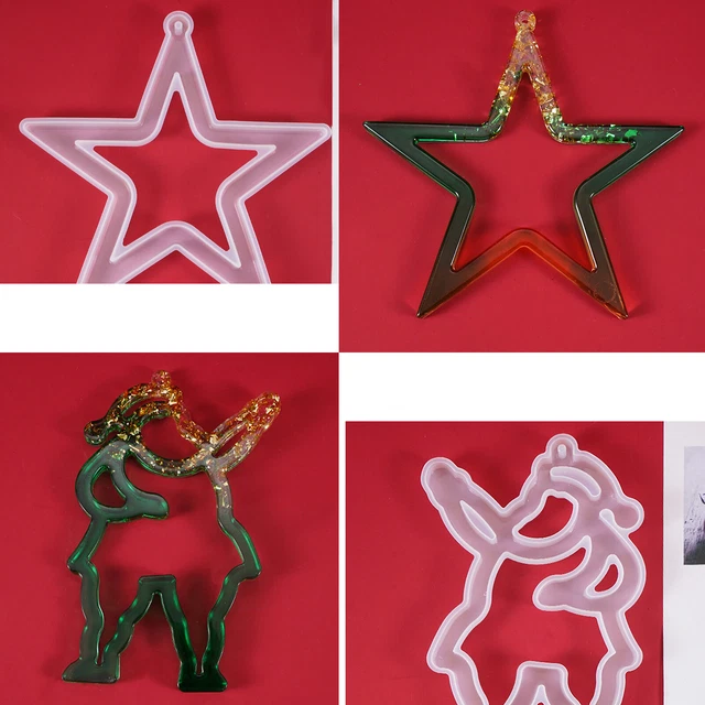 LUMOOM Silikonform Weihnachtsbaum - 2-teilig Für Harz, Gips & Kerzen