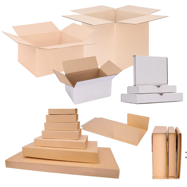 20 Maxi Cartoni Per Lettere 350x250x50 Mm - Bianco, DIN A4, Per Spedizioni E Merci