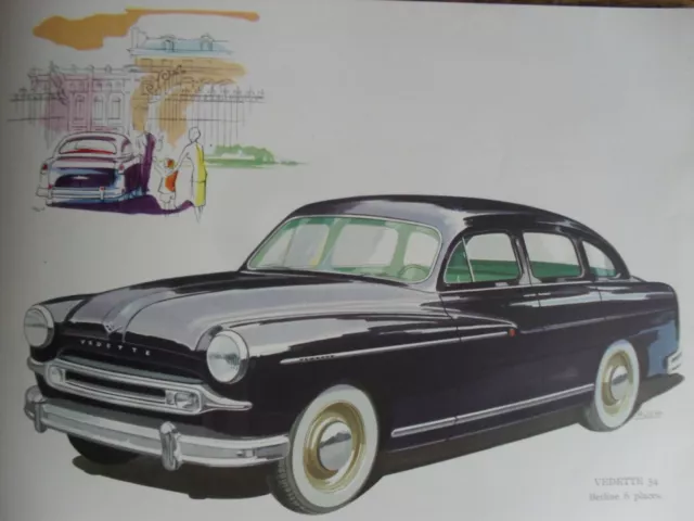 FORD Vendôme Vedette beau catalogue d'origine 1954 3