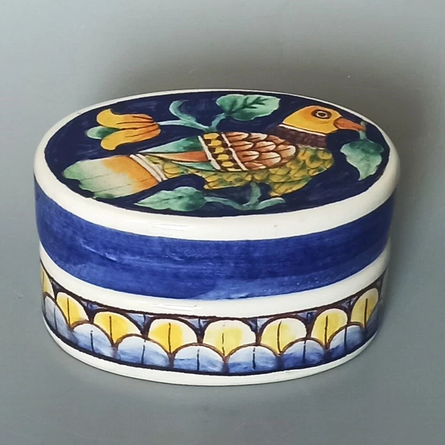 Boîte à bijoux en porcelaine de Saxe signée ES 1861