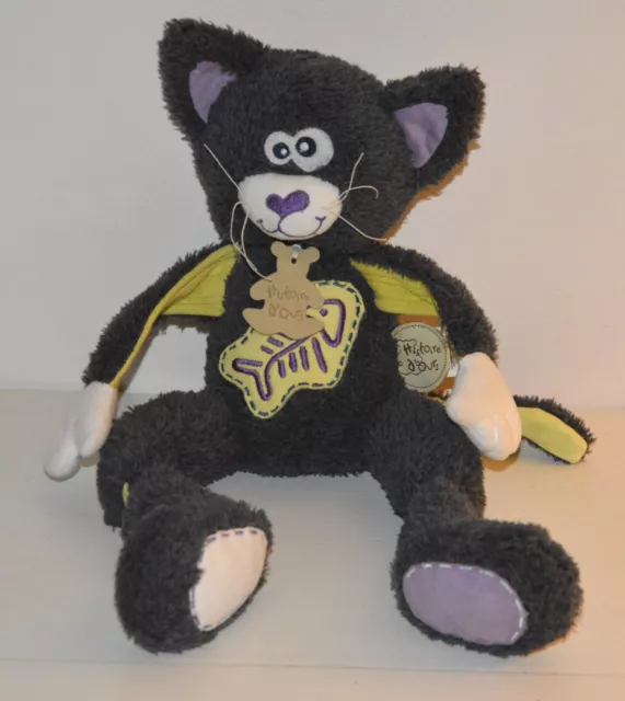 Adorable Peluche doudou pantin CHAT BAROUDOURS HISTOIRE D'OURS 35 cm