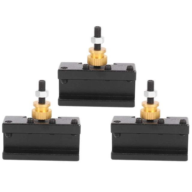 3Pcs Lathe Change Tools Post Holder Kit (1/4-1/2Inch), CNC Boring/Turning/F C5X5